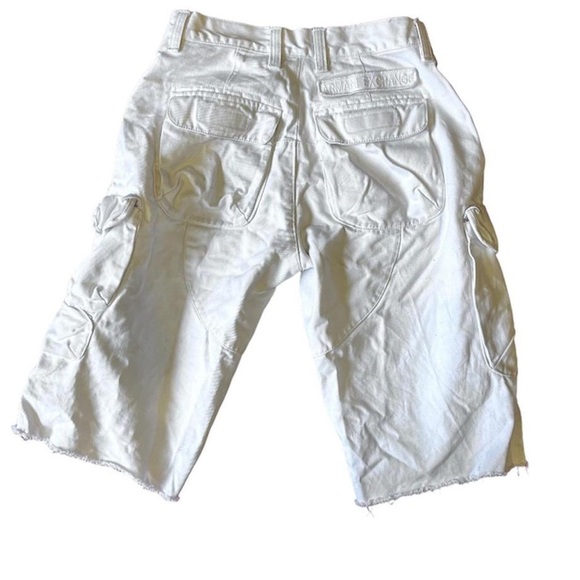 gorgeous Y2K white cargo Armani exchange denim shorts - Picture 2 of 3